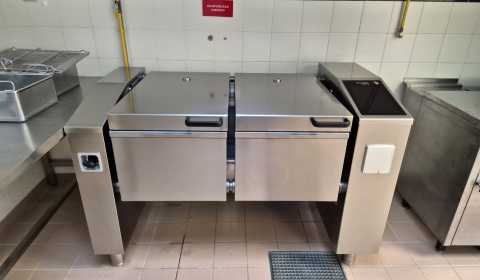 Installation d'une sauteuse multifonction et d'une ligne de self de distribution dans un restaurant scolaire de Loire-sur-Rhône